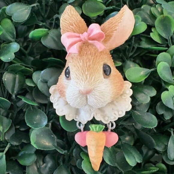 Vintage "My Blushings Bunnies" Pin - Picture 1 of 2